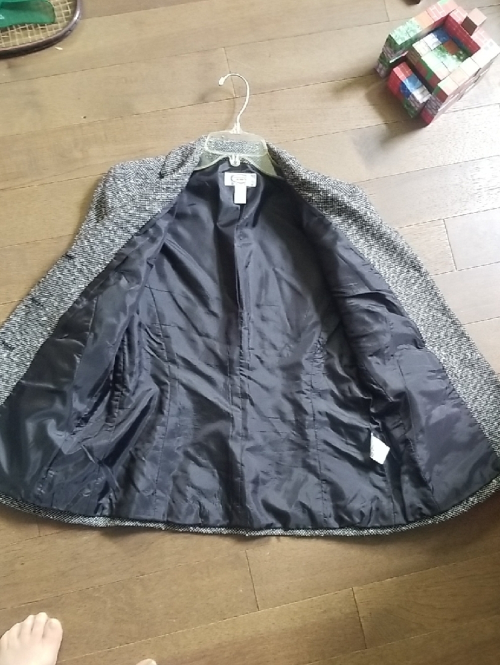 Talbots Black and White Tweed Petite Blazer - Picture 3 of 10